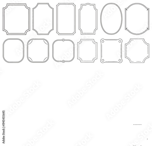 elegant vintage classic frames and decorative retro labels collection isolated on white background, perfect for invitations, greeting cards, wedding designs, packaging, branding projects, posters, dig