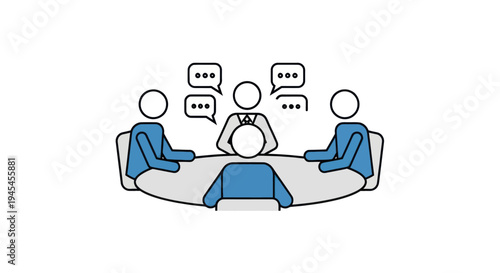 Business People Discussing Around Table.