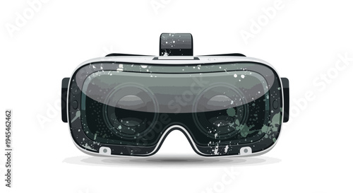 Virtual Reality Headset Isolated on White Background