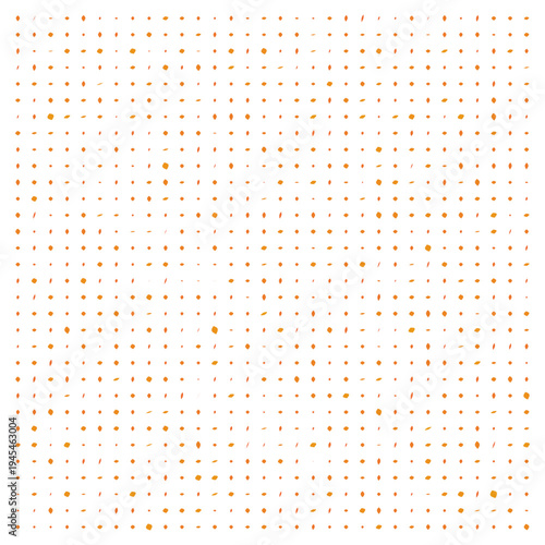 Vector Field Grid of Leaves - Abstract Orange Leaf Grid Art