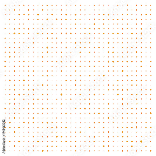 Vector Field Grid of Leaves - Abstract Orange Leaf Grid Art