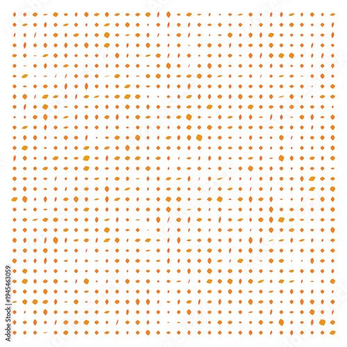 Vector Field Grid of Leaves - Abstract Orange Leaf Grid Art