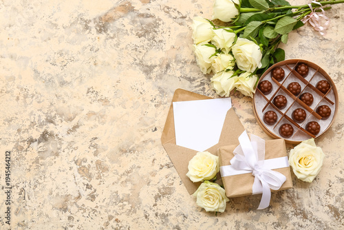 Composition with gift box, ...