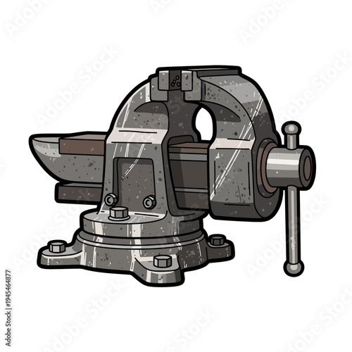 Heavy Duty Metal Workshop Bench Vise with Anvil and Handle