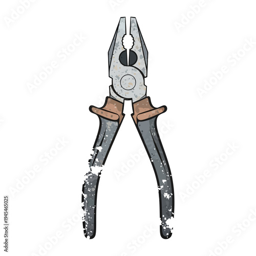 Pliers tool isolated on white background