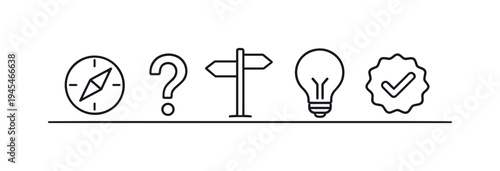 Decision making under uncertainty in modern business environments where professionals evaluate options, balance risks, and choose strategic directions in complex situations, compass