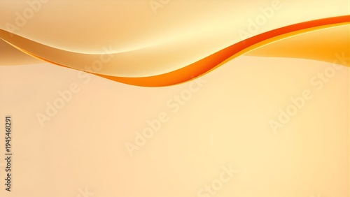 Modern abstract orange gradient wave background with smooth curves and clean aesthetic