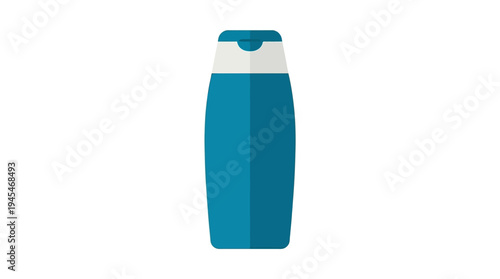 shampoo bottle personal care product icon, flat vector icon, minimal clean design, simple shapes, solid colors only 