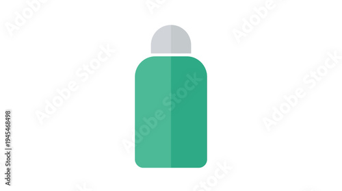 shampoo bottle personal care product icon, flat vector icon, minimal clean design, simple shapes, solid colors only 