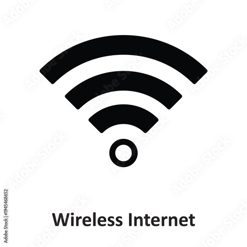 Wireless Internet Vector Icon which can easily modify or edit