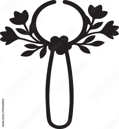 Decorative Bridal Hair Pin Silhouettes Wedding Accessory Icon