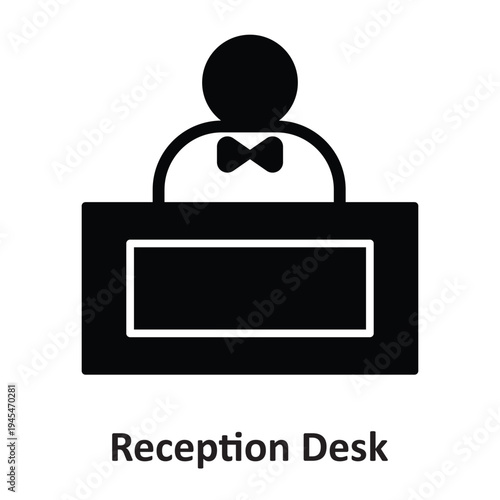 Reception Desk  Vector Icon which can easily modify or edit