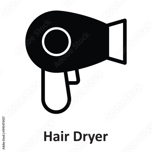 Hair Dryer  Vector Icon which can easily modify or edit