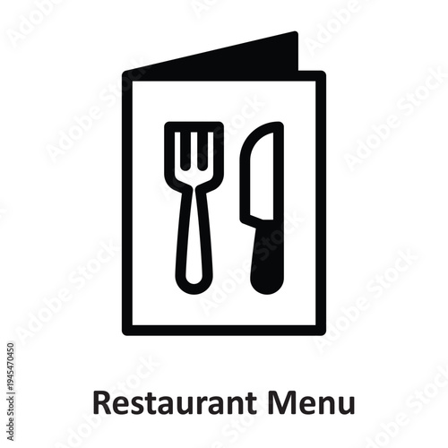 Restaurant Menu Vector Icon which can easily modify or edit
