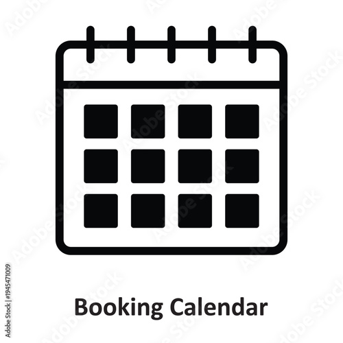 Booking Calendar Vector Icon which can easily modify or edit