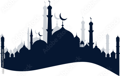 silhouette of mosque in istanbul