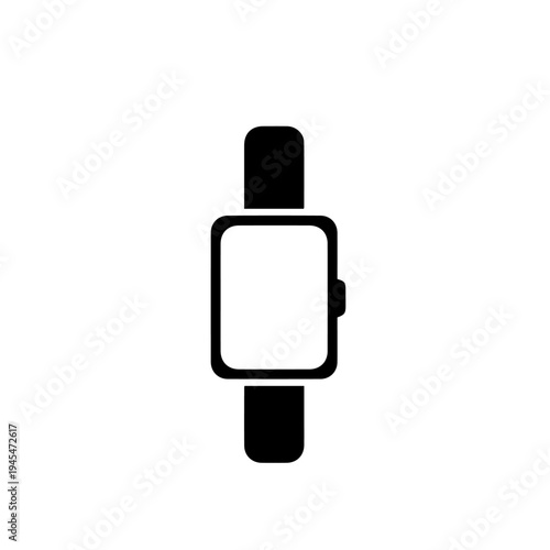 Smart Watch Vector Illustration – Modern Digital Wearable Fitness and Health Tracker Icon