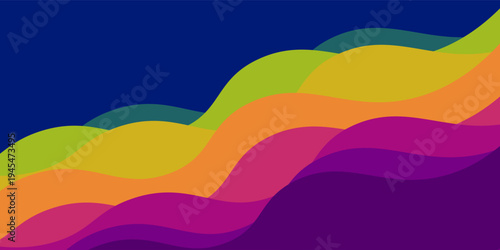 Fun color with ocean and water concept. Modern template. Vector illustratio