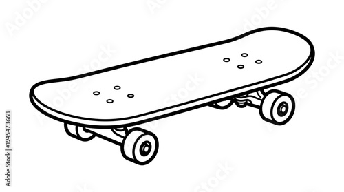 Blank skateboard outline illustration