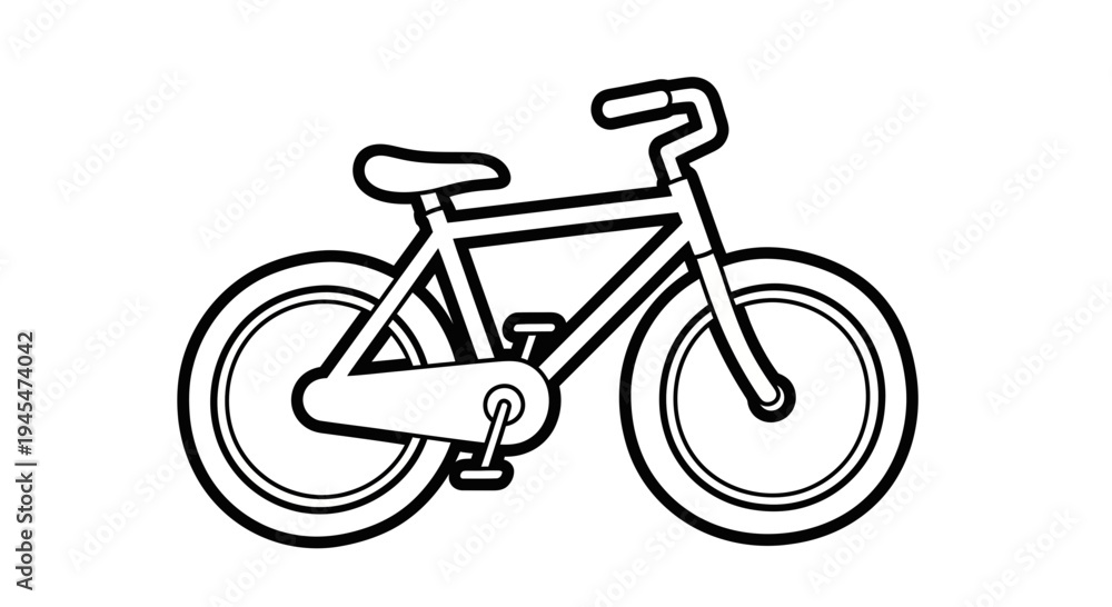 Fototapeta premium Simple Bicycle Line Art