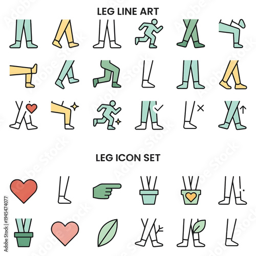 Human Leg Anatomy Illustration Isolated on White Background