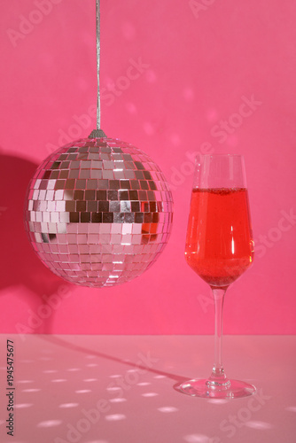 Glass of red margarita with...