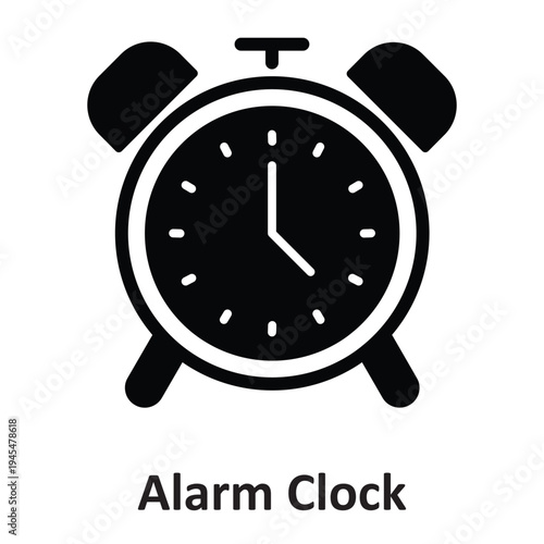 Alarm Clock Vector Icon which can easily modify or edit