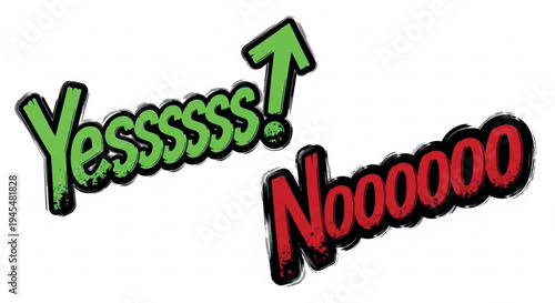 Contrasting opinions with arrow graphic