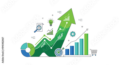 Set of business infographic elements vector