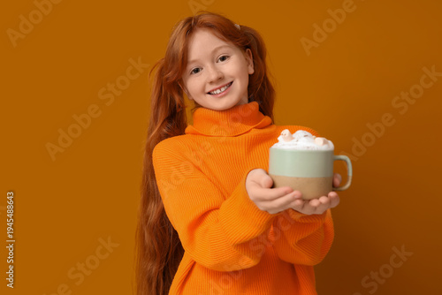 Teenage redhead girl with c...