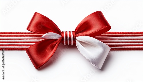 Wallpaper Mural red and white string rope with bow isolated on white backgrou Torontodigital.ca