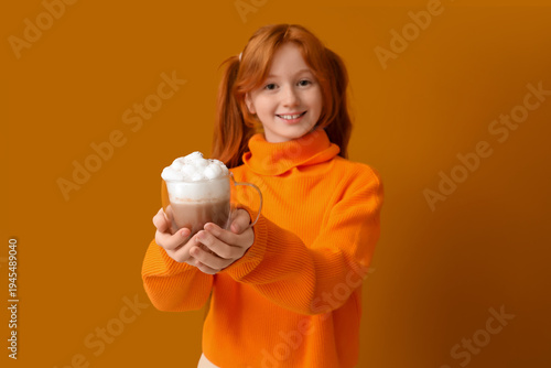 Teenage redhead girl with c...