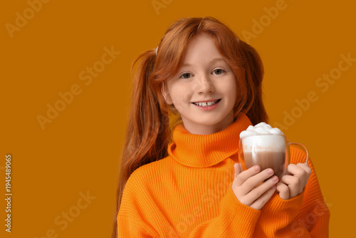 Teenage redhead girl with c...