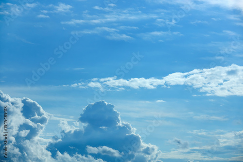 Blue sky with dramatic whit...