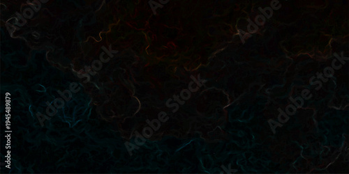 Abstract and mysterious, a swirling cloud of ethereal blue and red intertwines, with its dark, textured surface suggesting hidden depths.