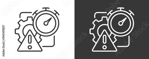 Risk Management Icon Set Vector Collection Isolated In Black And White