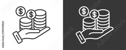 Asset Management Icon Set Vector Collection Isolated In Black And White