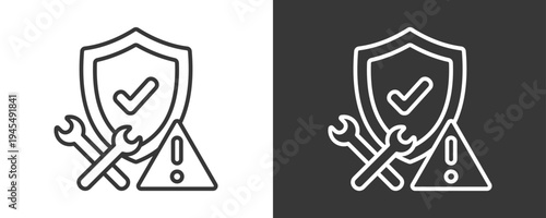 Preventive Icon Set Vector Collection Isolated In Black And White