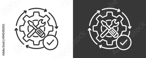 Autonomous Icon Set Vector Collection Isolated In Black And White