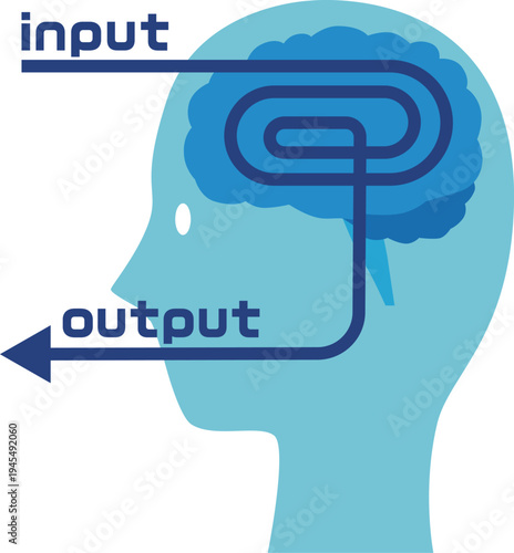 インプットアウトプットのイメージイラスト