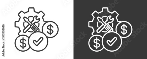 Maintenance Icon Set Vector Collection Isolated In Black And White
