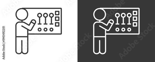 Operator Icon Set Vector Collection Isolated In Black And White