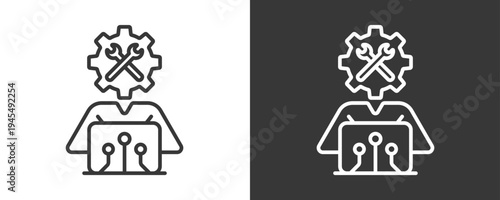 Maintenance Icon Set Vector Collection Isolated In Black And White