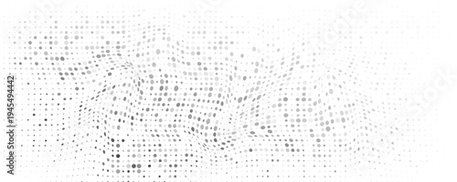 Abstract background. Black and white confetti in the form of circles on a white isolated background.