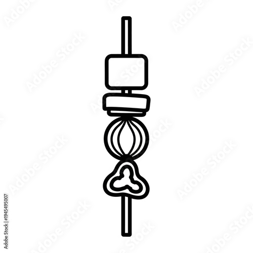 Simple vector bbq on a white background 