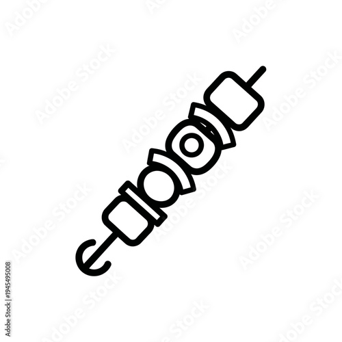 Simple illustration of bbq grill on simple withe background illustration
