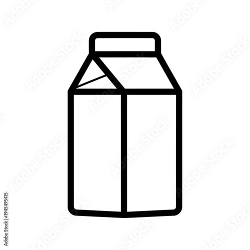 Milk box vector illustration isolated on white background suitable for dairy drink packaging