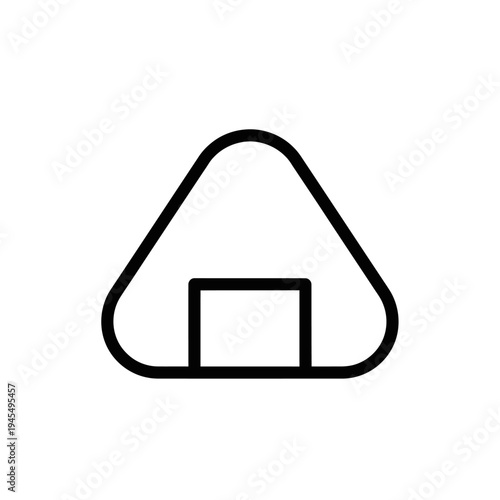 Simple onigiri icon vector illustration isolated on white background