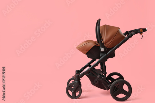 Modern baby stroller on pin...