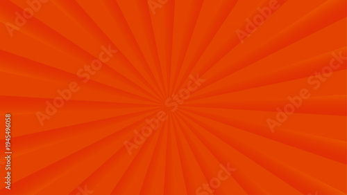 Orange Sunburst Radial Background, Abstract Retro Burst Rays with Gradient Center, Vintage Comic Style Starburst Pattern for Poster, Banner, Wallpaper, Pop Art Design and Promotional Background